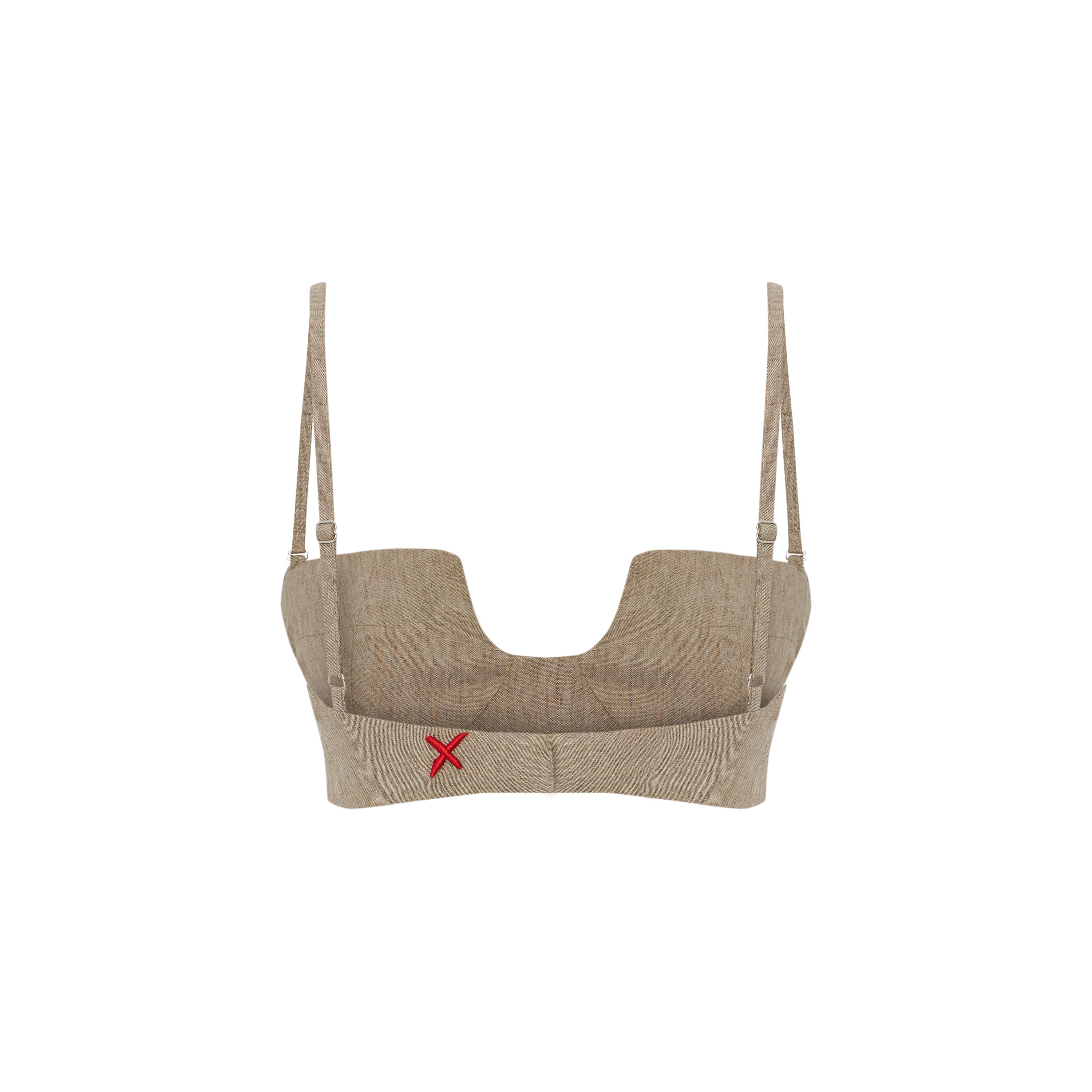LINEN BRA - MOON ROCK