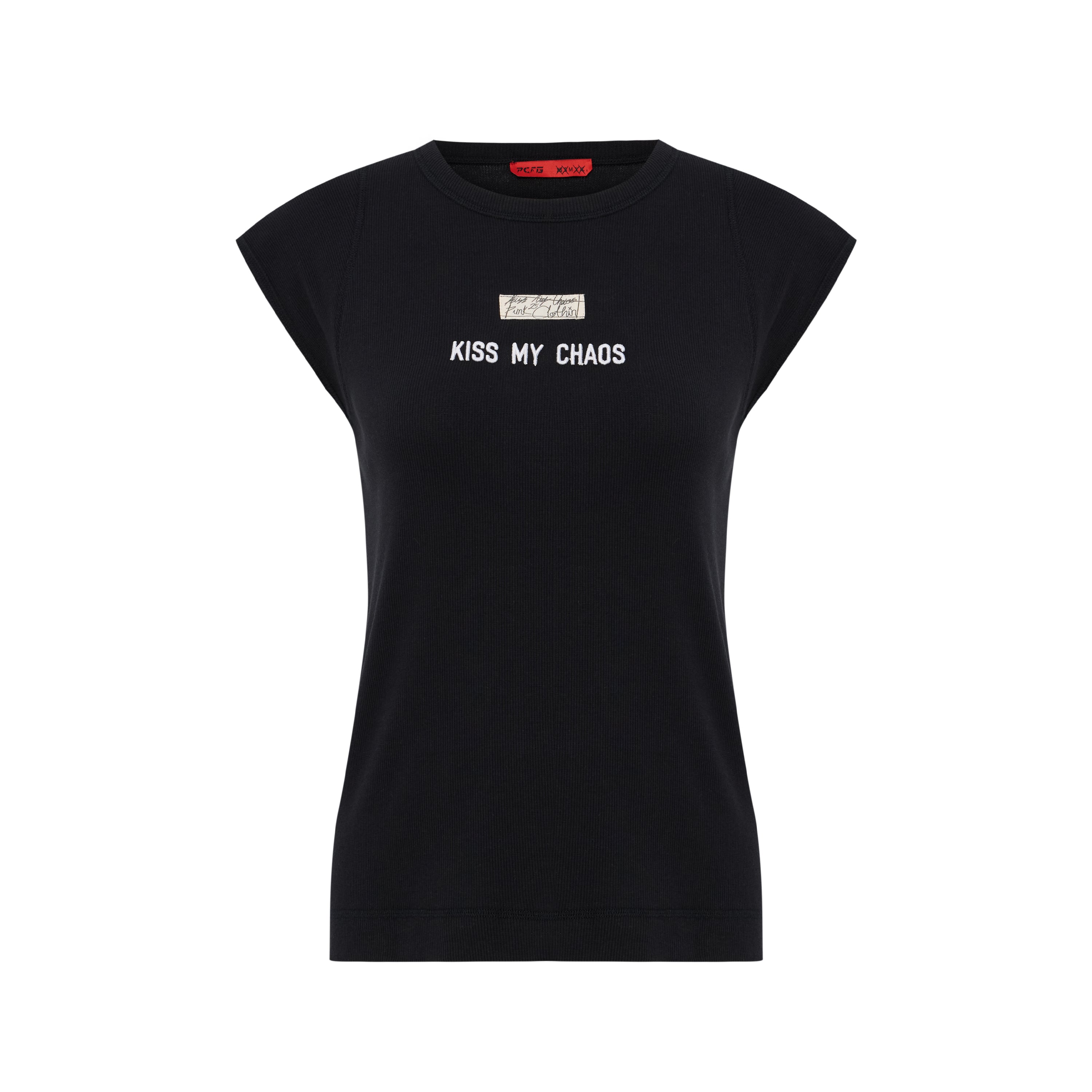 RIB TANK TOP WITH PATCH