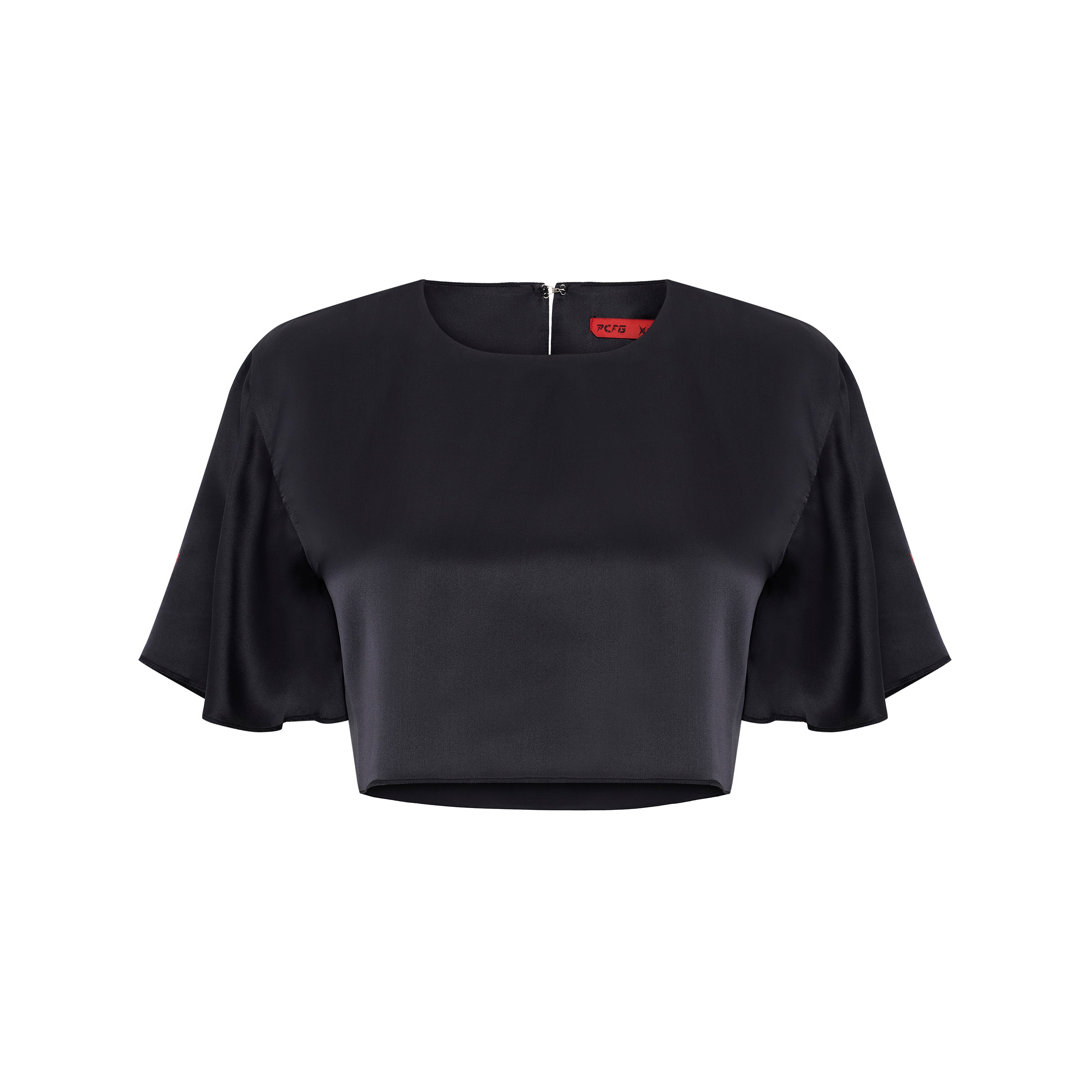 Pure Silk Oversized Silk Crop Top