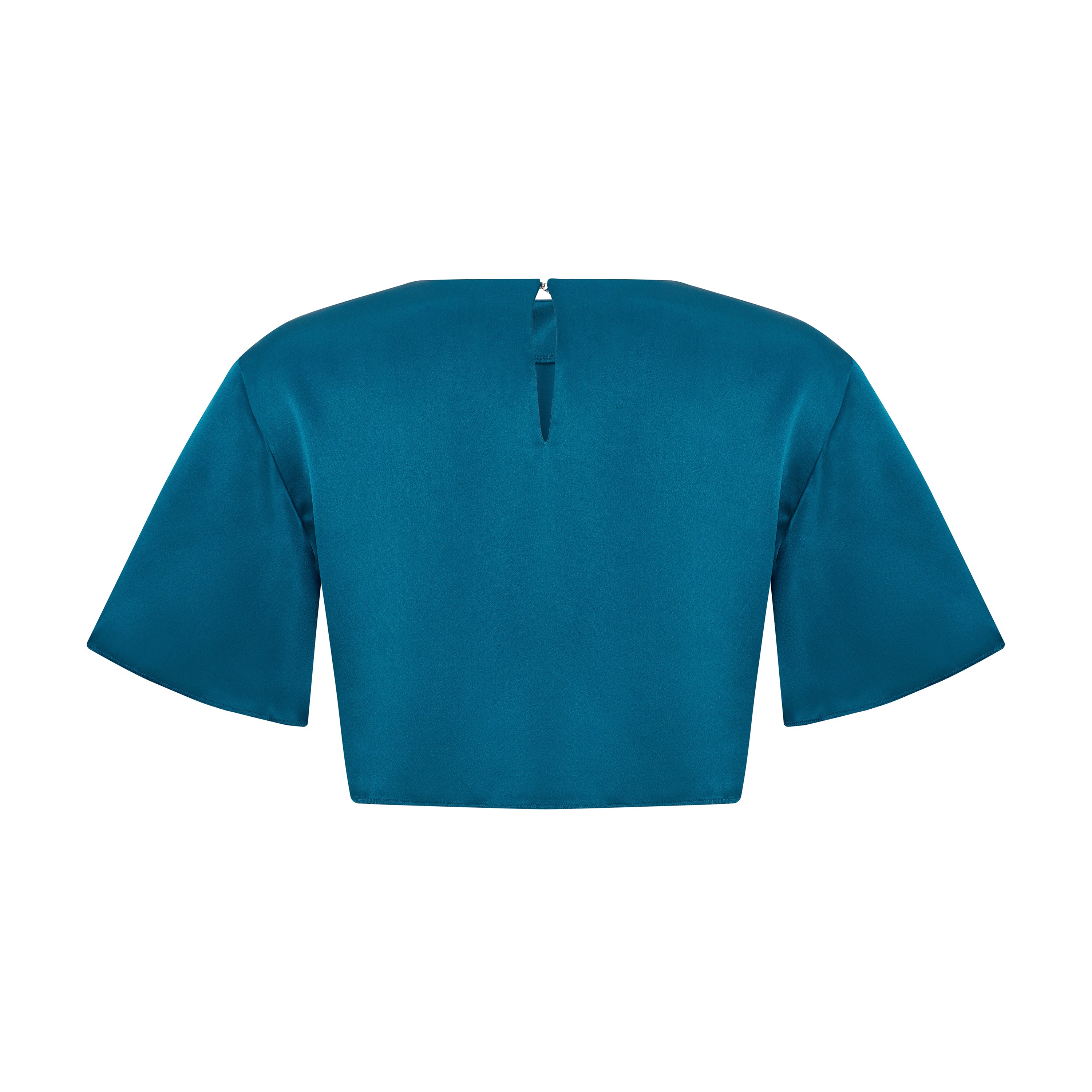 Oversized Silk Crop Top