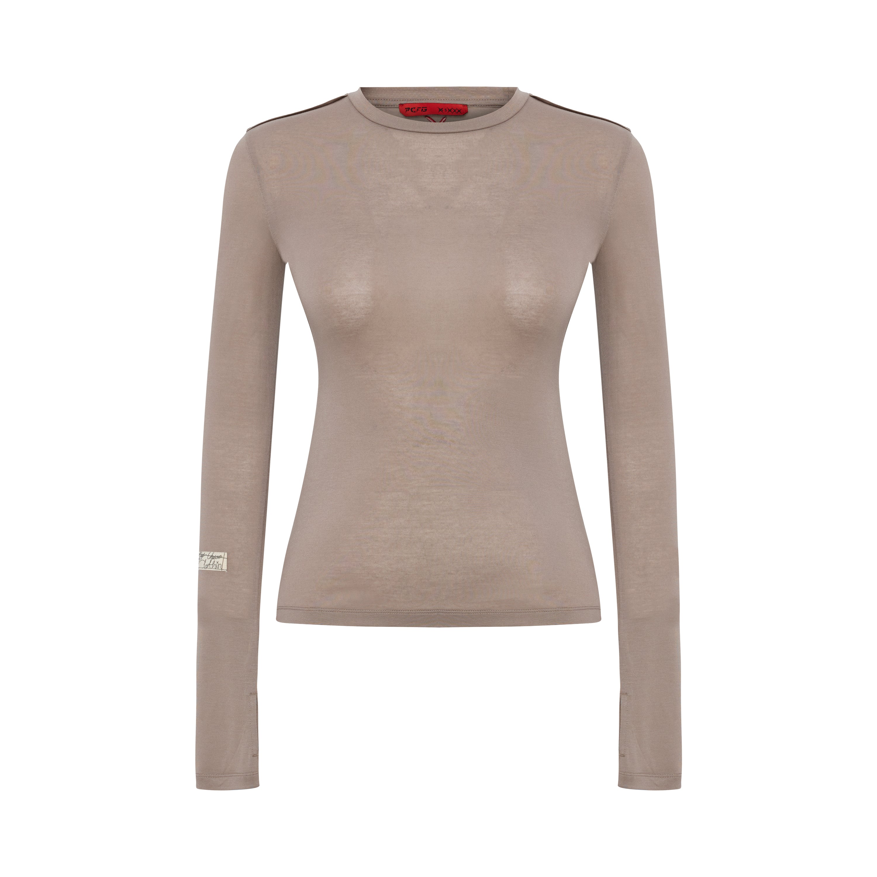 Sheer Long-Sleeve Top