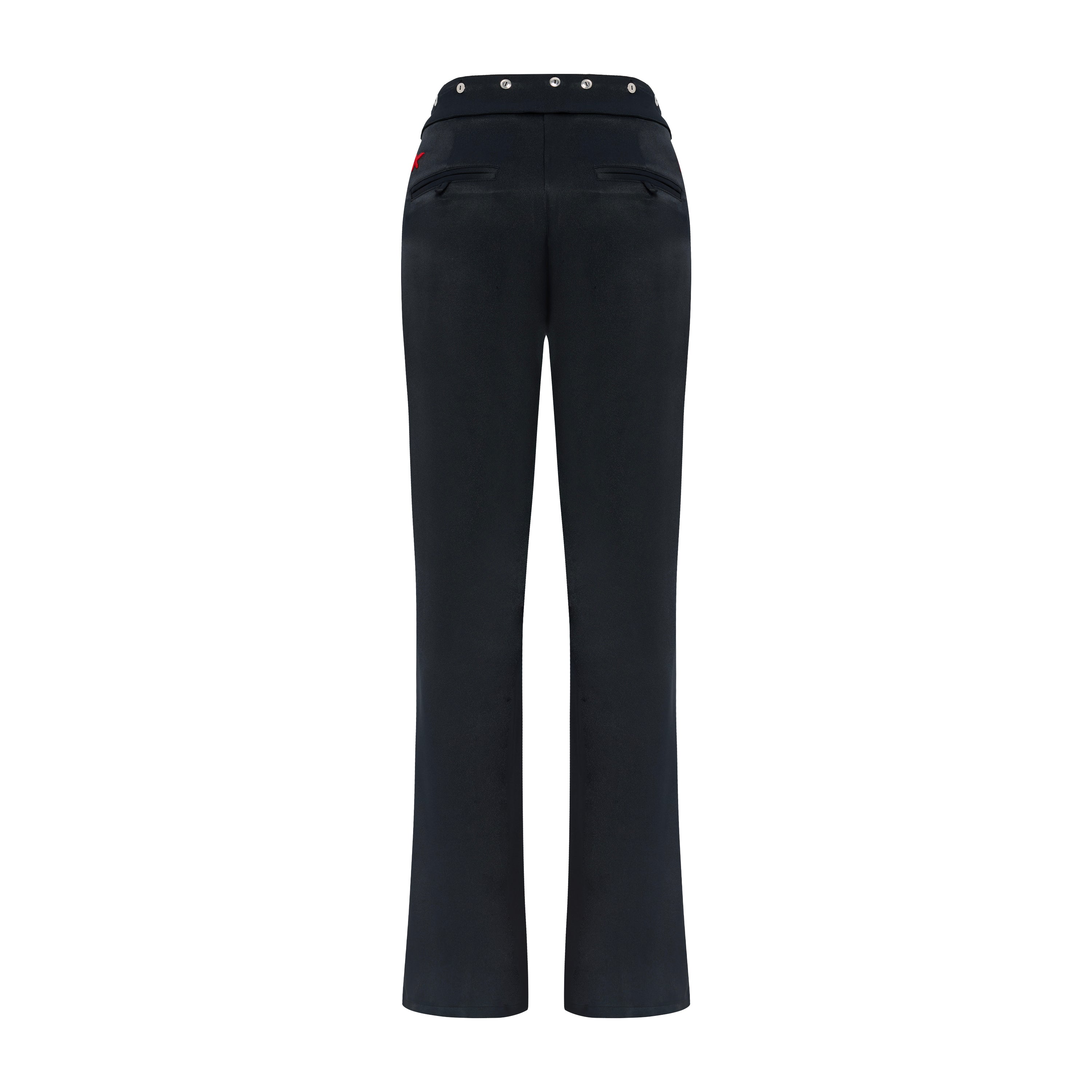 WOVEN PANT WITH METAL BUTTON