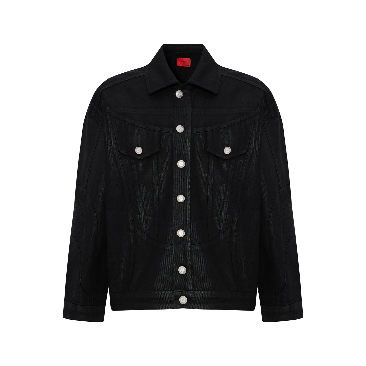 Shiny Coated Denim Jacket