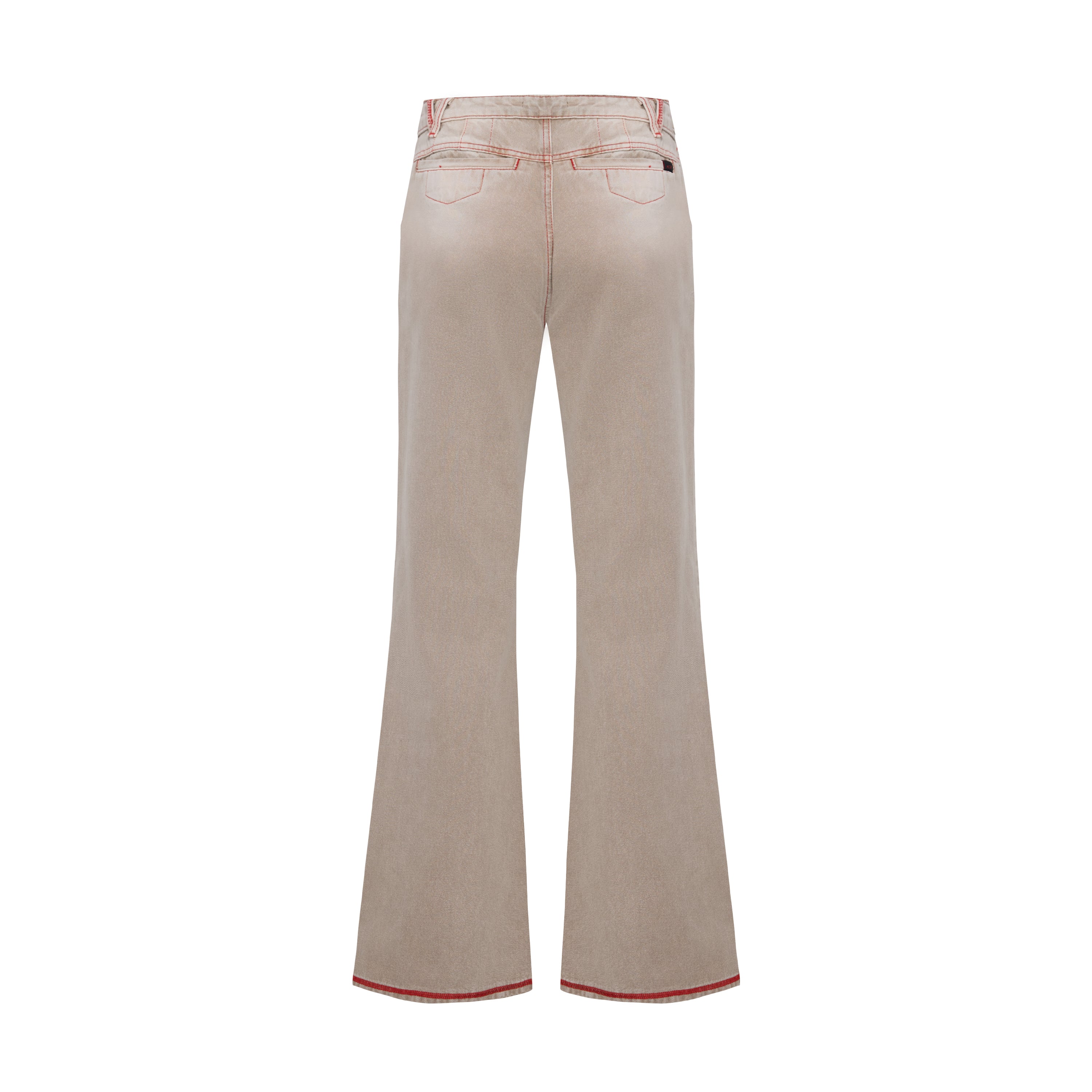 PURE COTTON FADED DENIM PANT - MOON ROCK