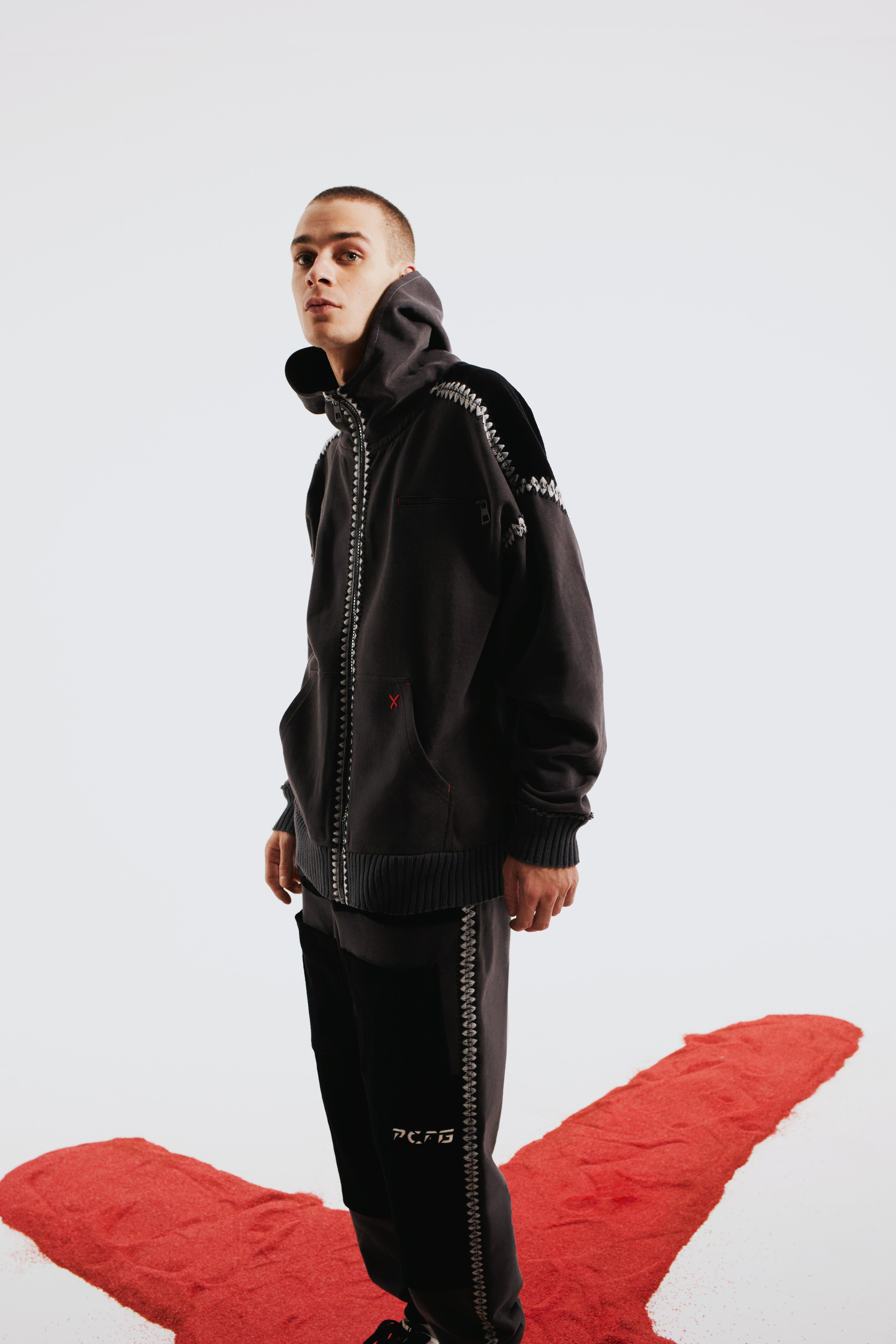 Cotton Crochet Zip Up Hoodie