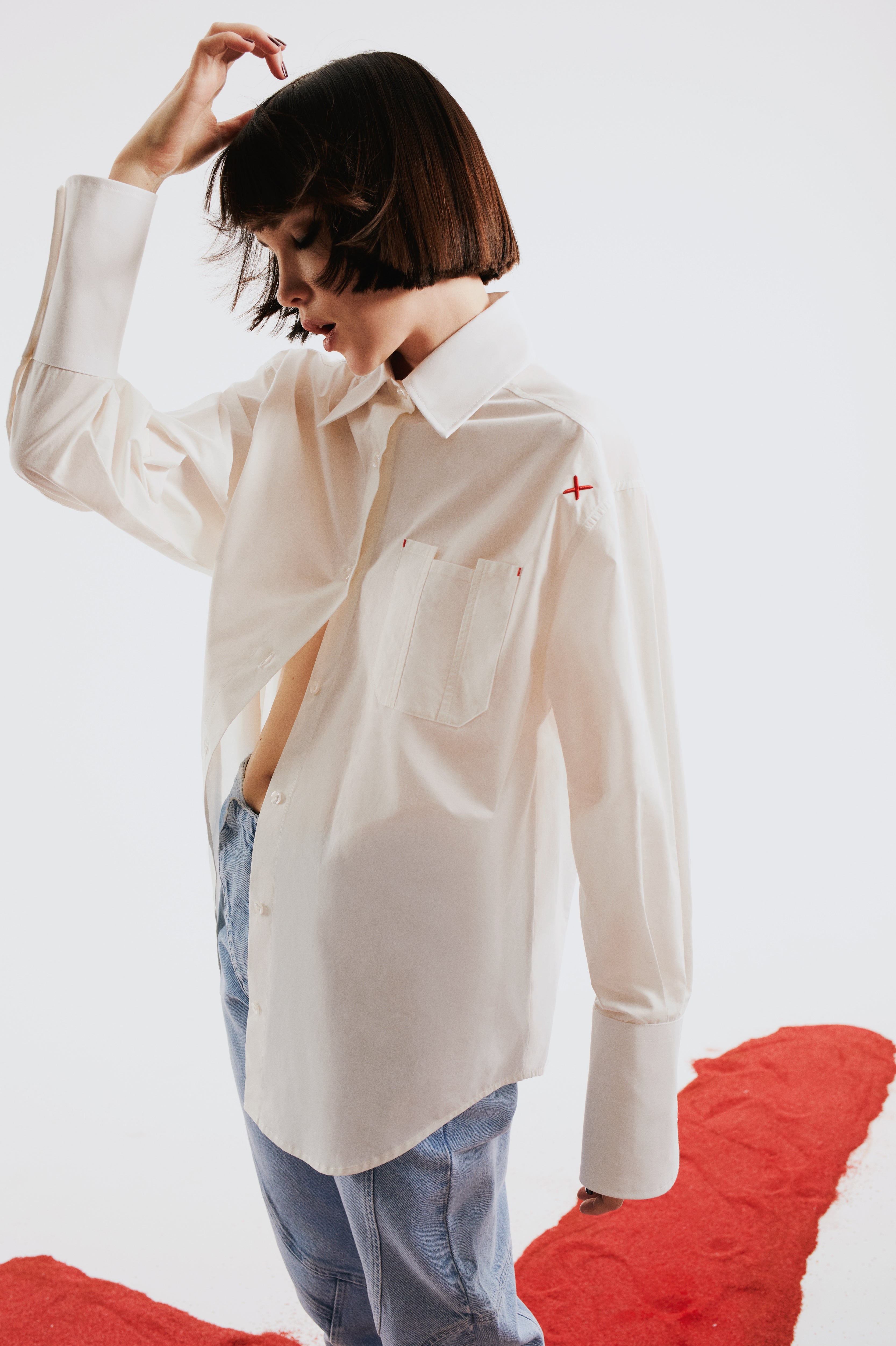 Cotton Oversized Shirt - Women