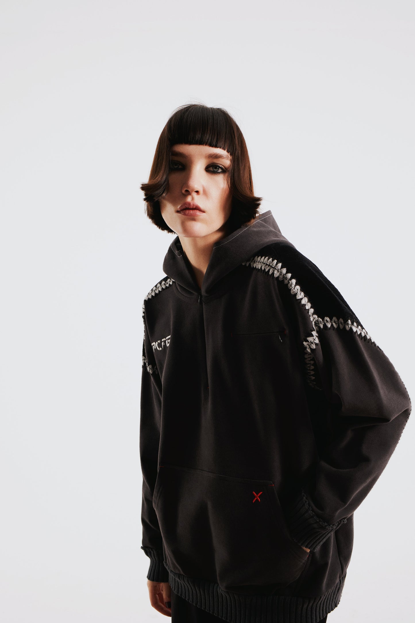 Boomerang Fermuarlı Kadın Hoodie