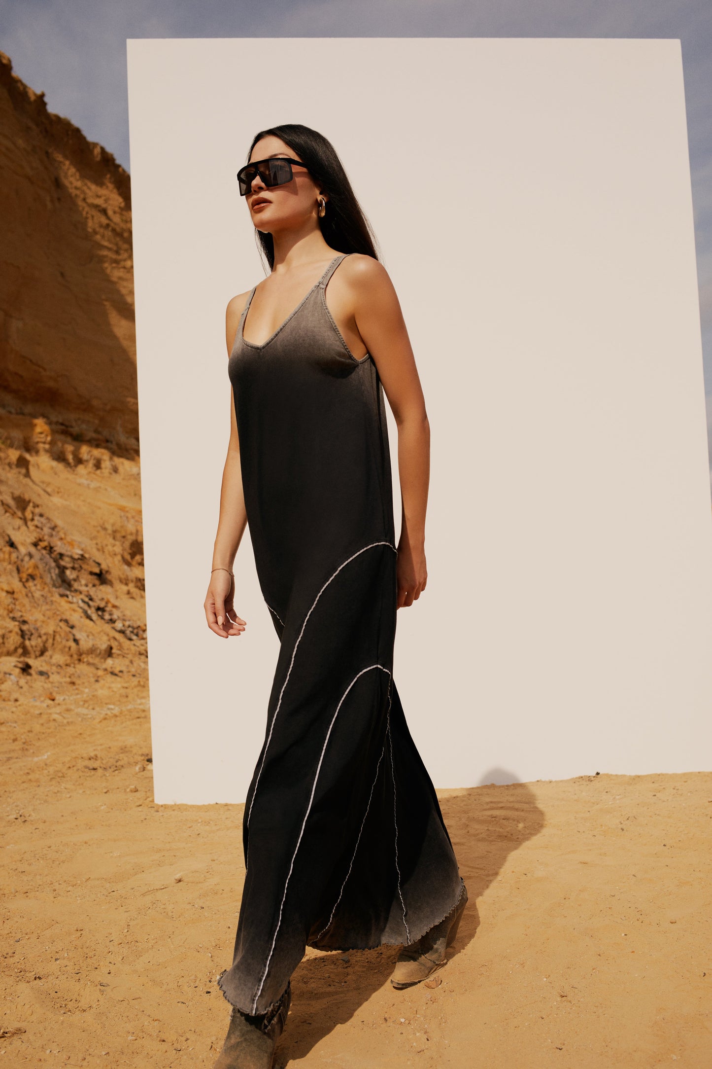 Free Heaven Yıkama Efektli Uzun Elbise