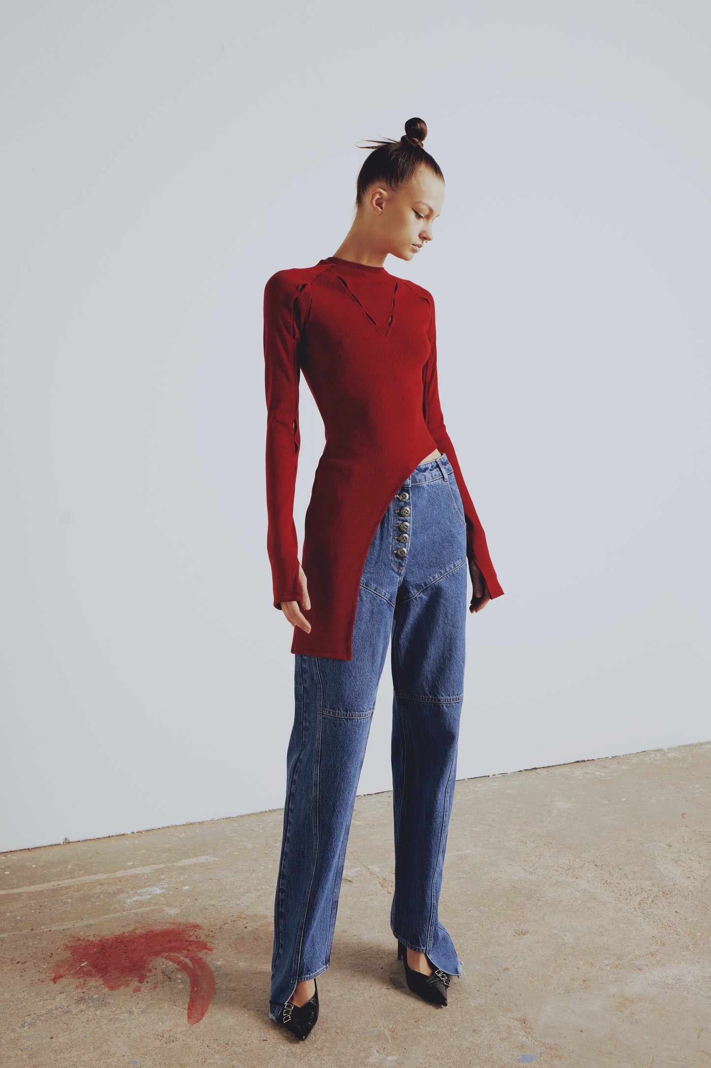 Your *itch İki Tonlu Ribana Uzun Kollu Üst