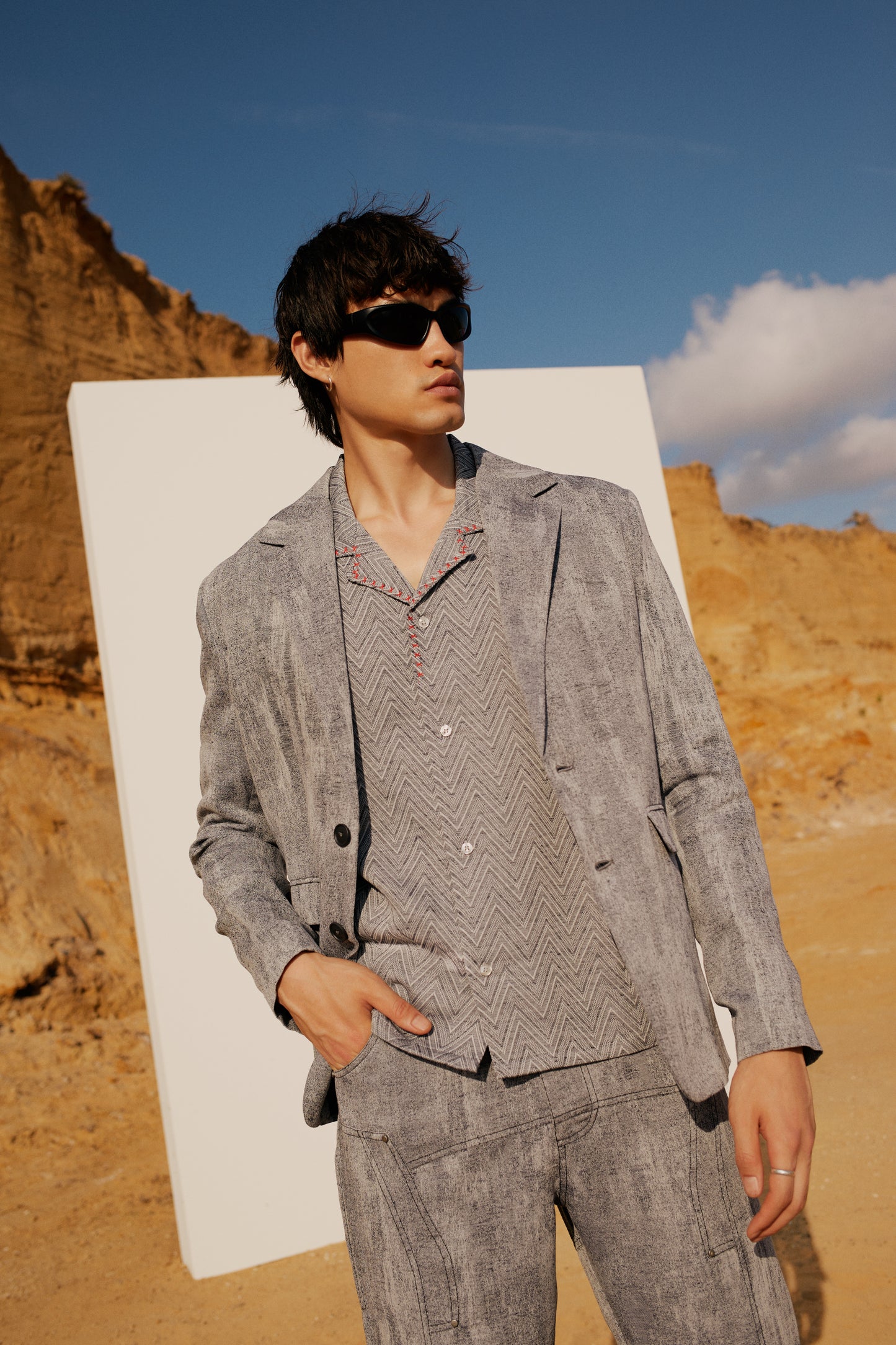 Pure Linen Free Heaven Linen Suit Blazer - Ultimate Gray