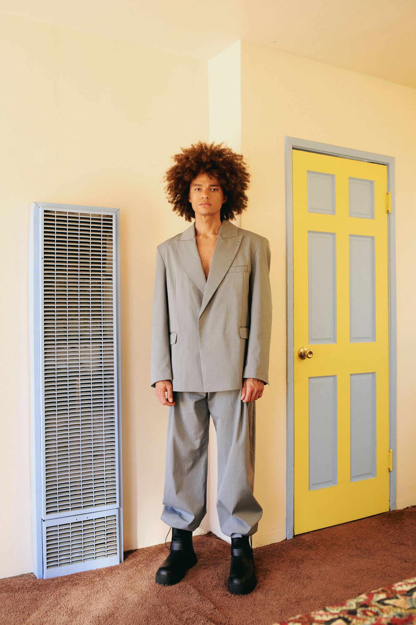 Day to Night in LA Kemerli Çizgili Dokuma Pantolon