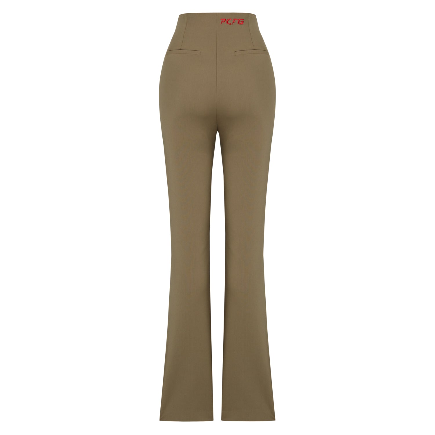 Cotton Flared Skinny Pant - Covert Green