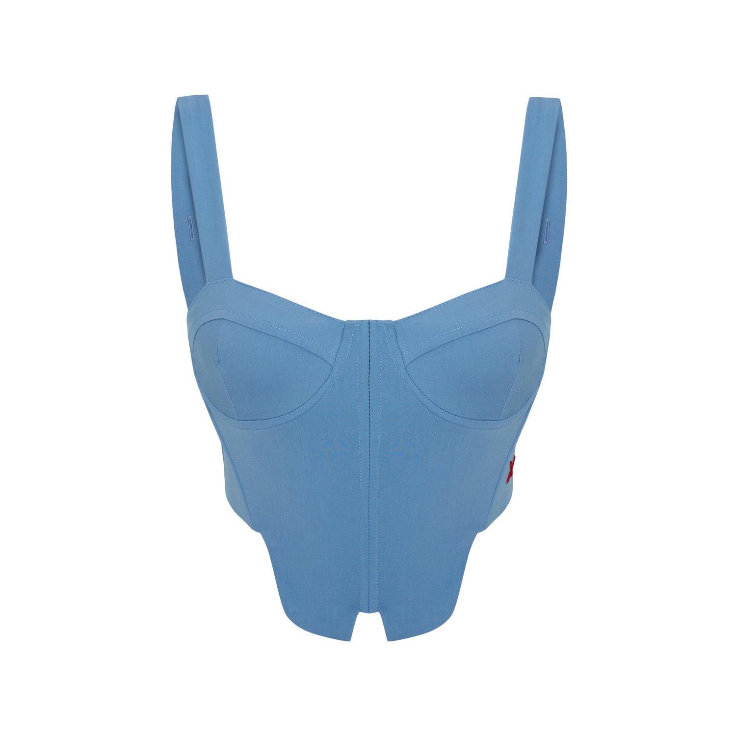 Cotton Woven Corset Top - Baby Blue