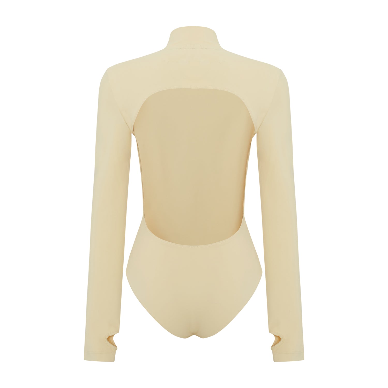 Cotton High Neck Bodysuit - Chino Green