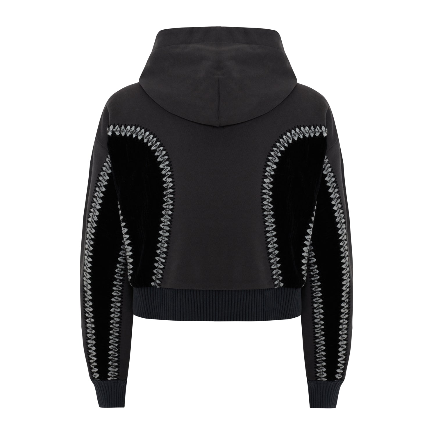 Cotton Panelled Hoodie - Women
