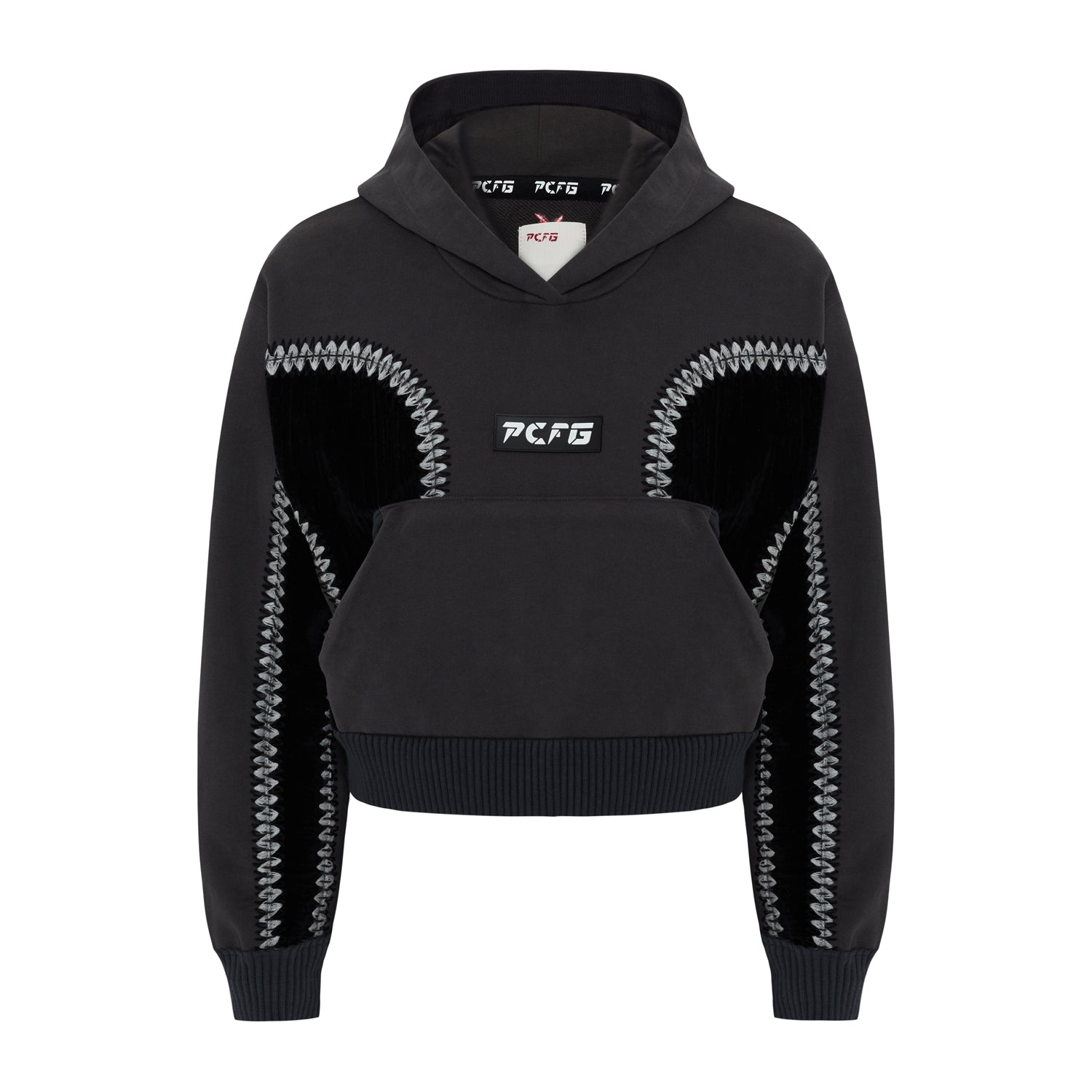 Cotton Panelled Hoodie - Women