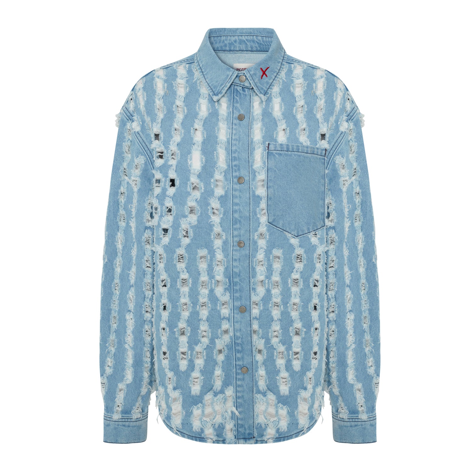 Perforated Denim Shirt