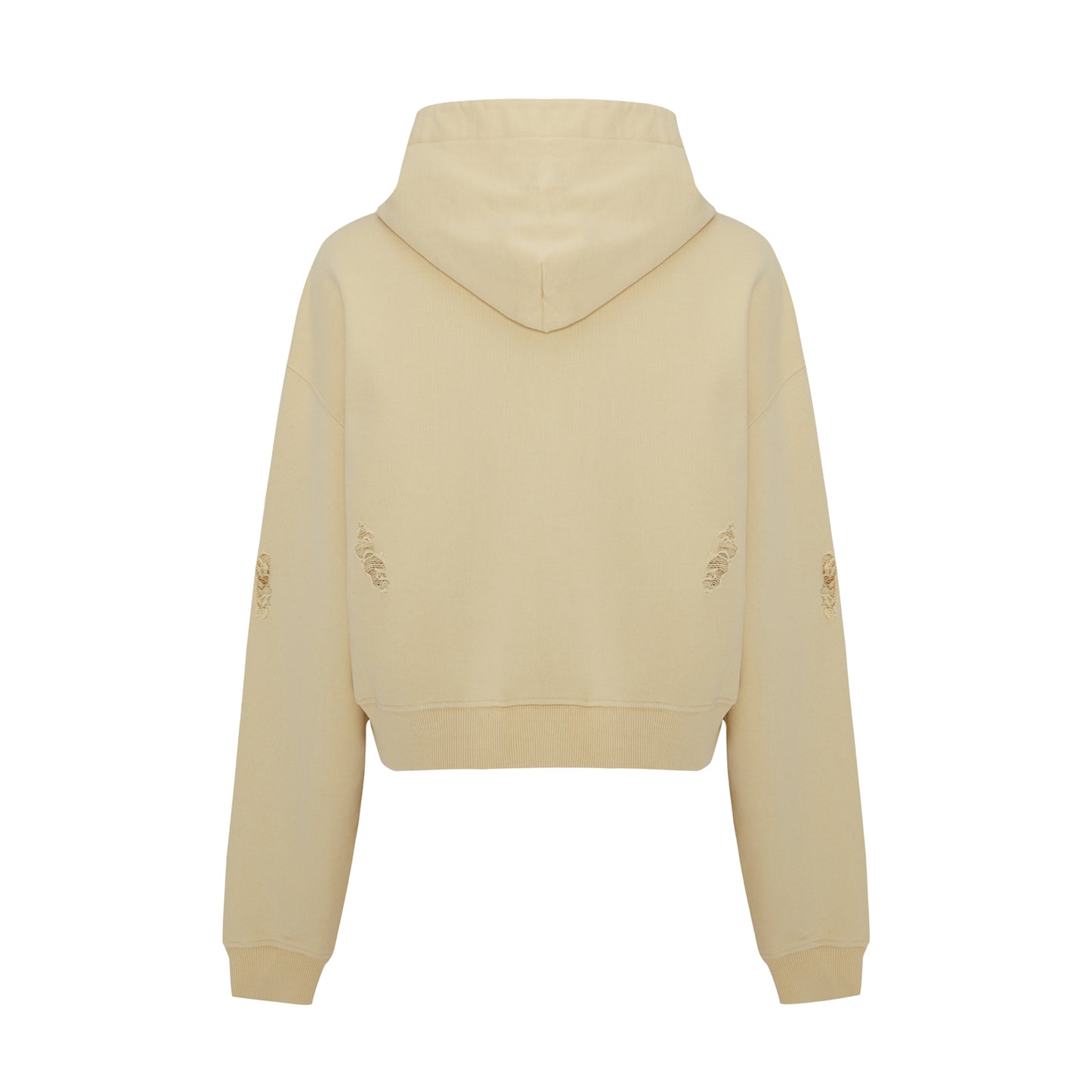 Boomerang Ripped Detail Zip-Up Hoodie
