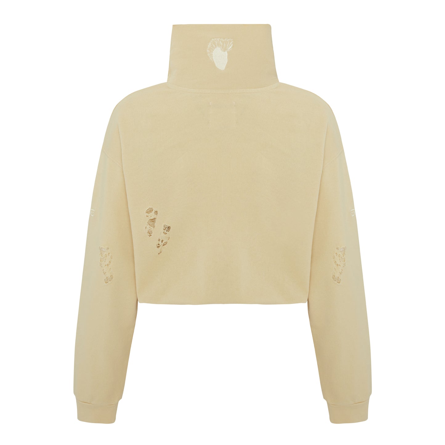 Boomerang Yırtık Detaylı Yüksek Yaka Sweatshirt