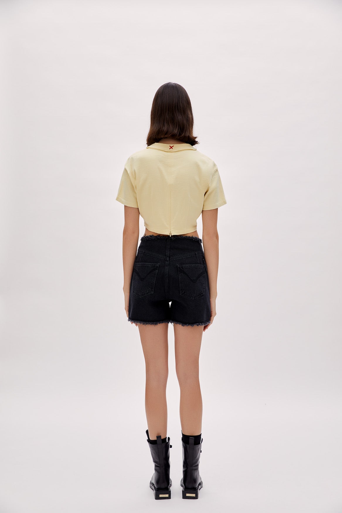 Destroyed Crop Tee - Chino Green