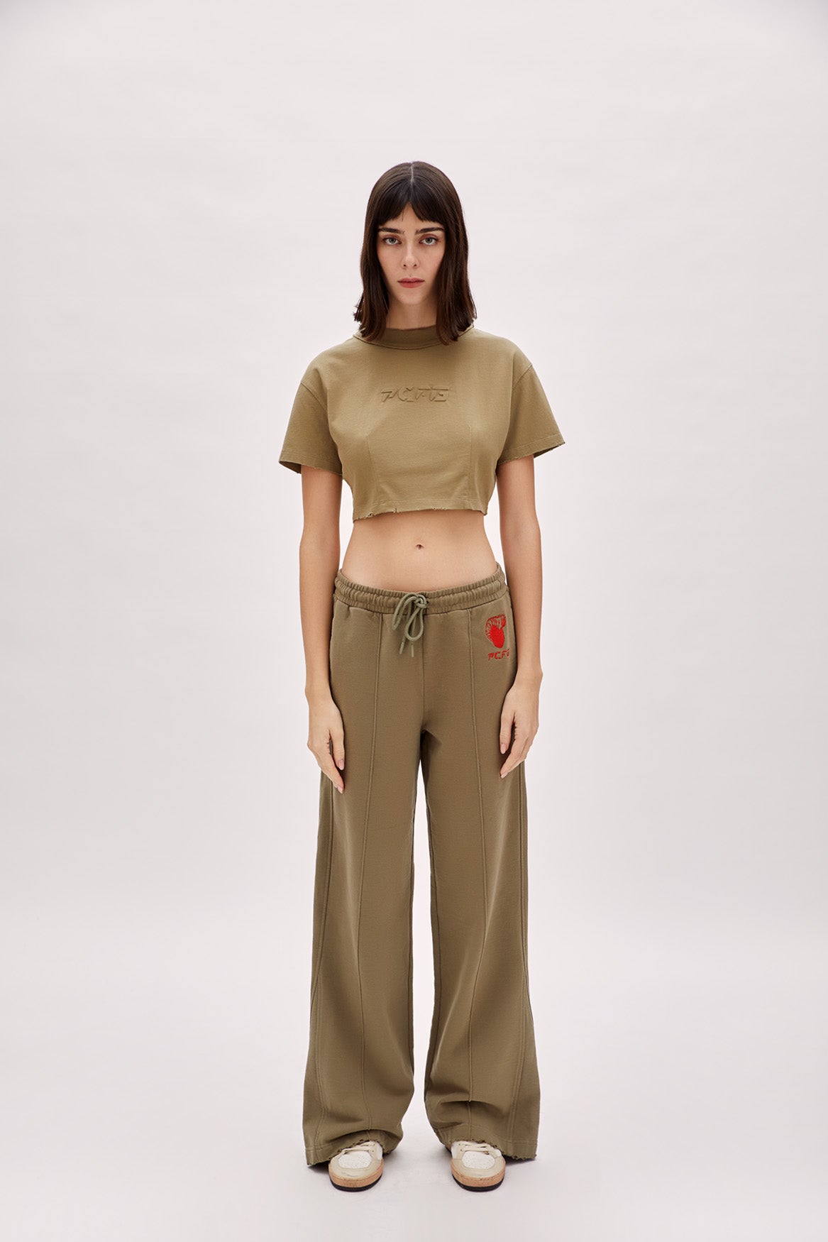 Cotton Destroyed Crop Tee - Covert Green