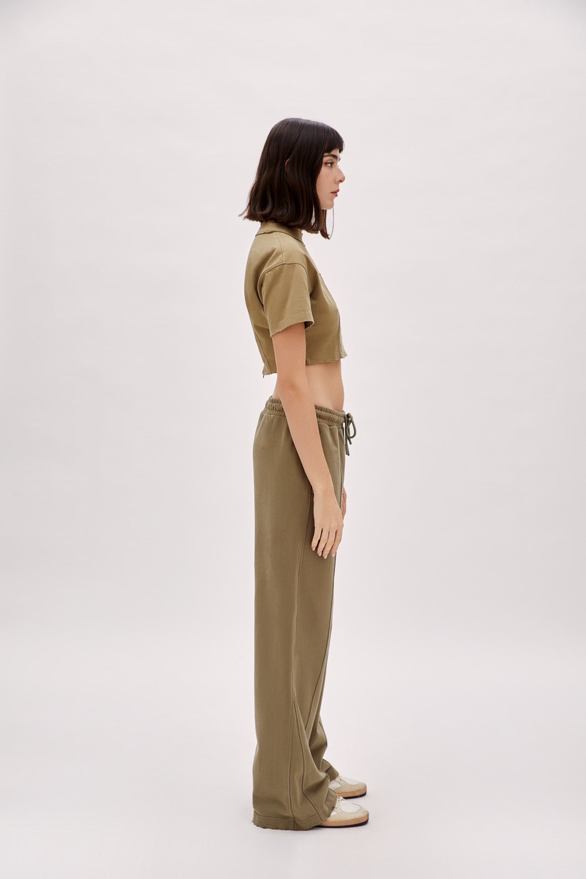 Boomerang Yırtık Detaylı Crop Tişört