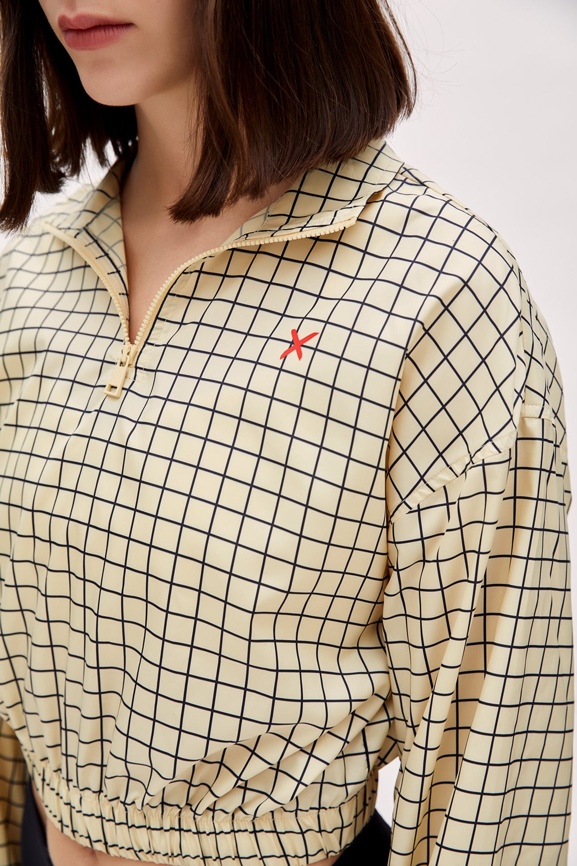 Boomerang Paraşüt Kumaş Crop Sweatshirt