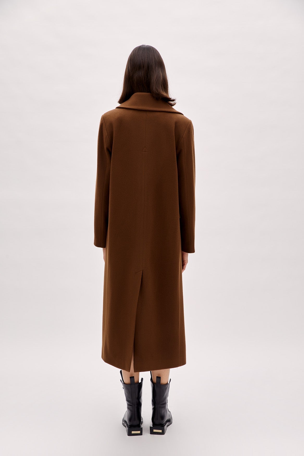 Wool Women Coat - Brown