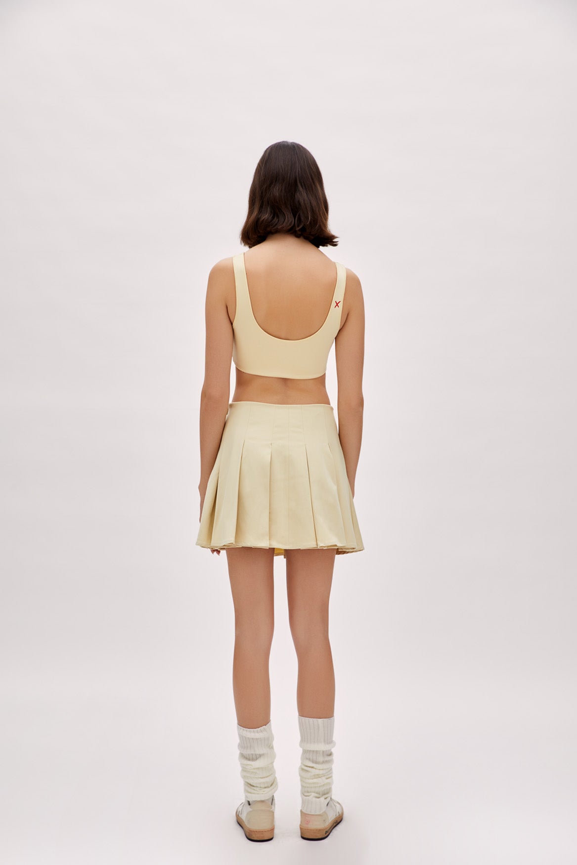 Cotton Pleated Skirt - Chino Green