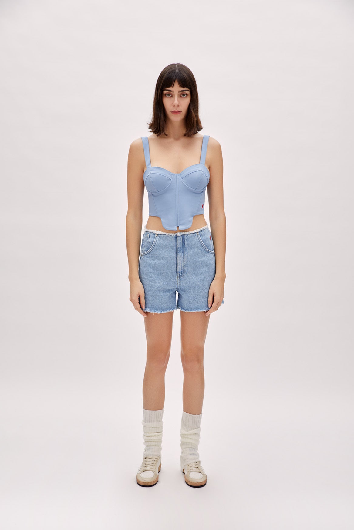 HIGH WAIST DENIM SHORTS