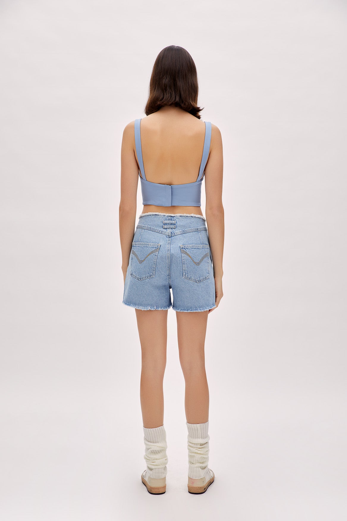 HIGH WAIST DENIM SHORTS