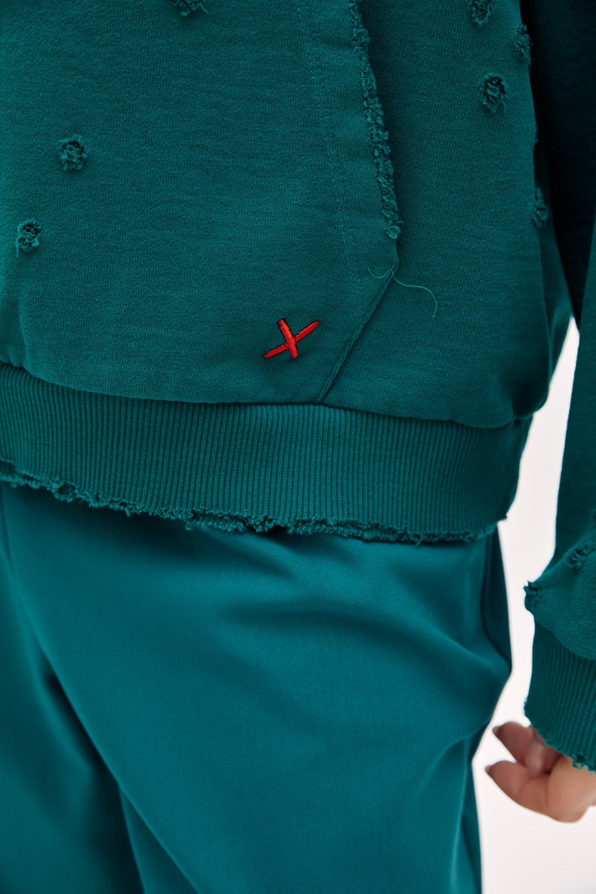 Boomerang Ripped Detail Women's Hoodie