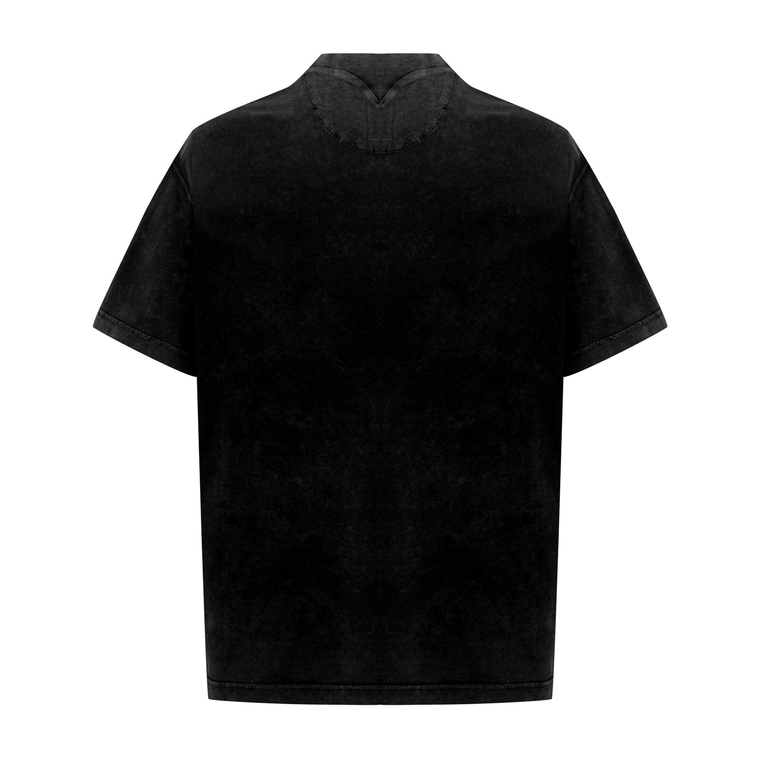 Organic Cotton Acid Washed Track Tee - Black