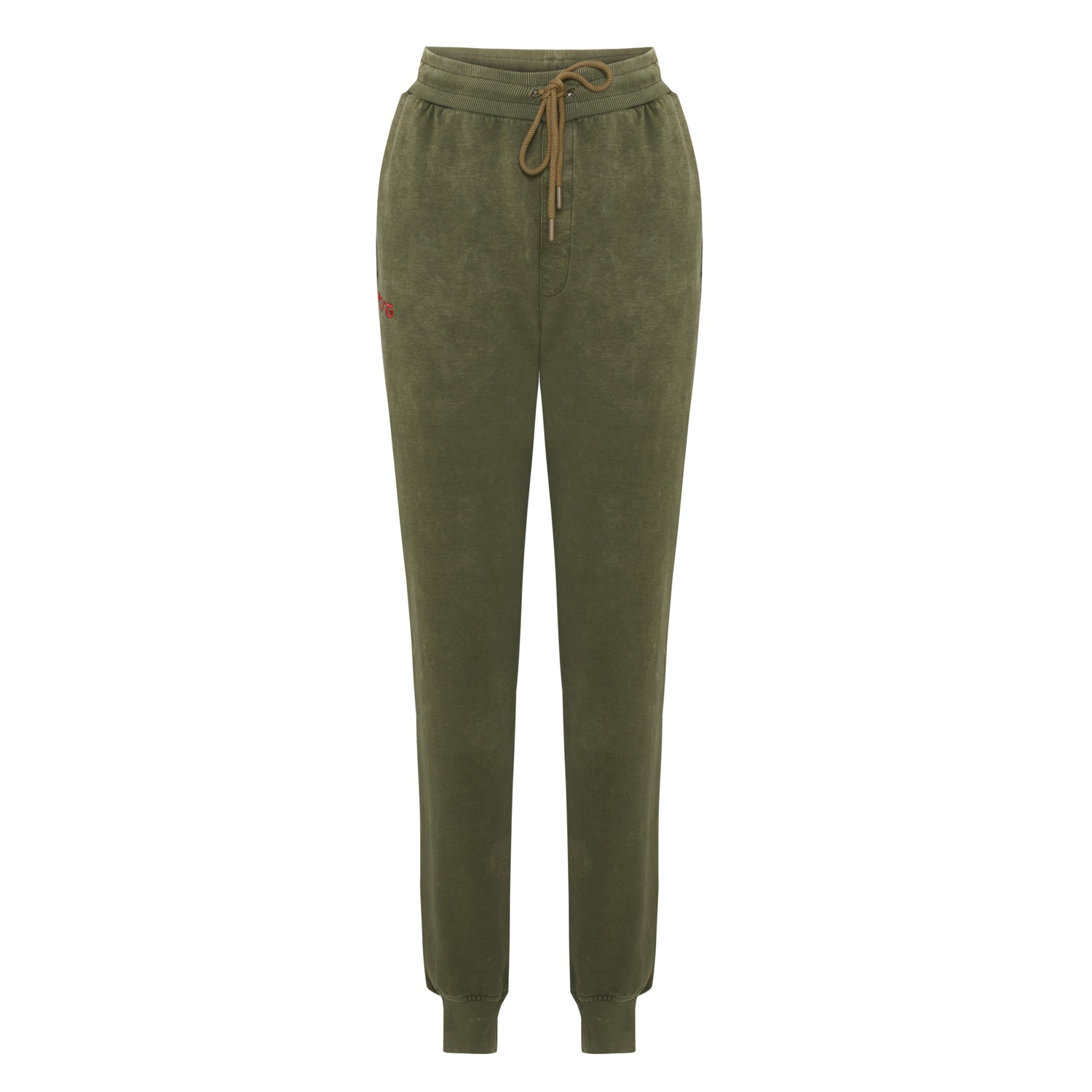 Organic Cotton Acid Washed Track Sweatpant - Covert Green