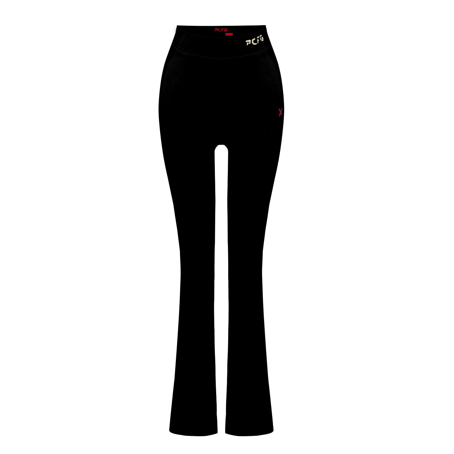 Cotton Flare Yoga Pant - Black