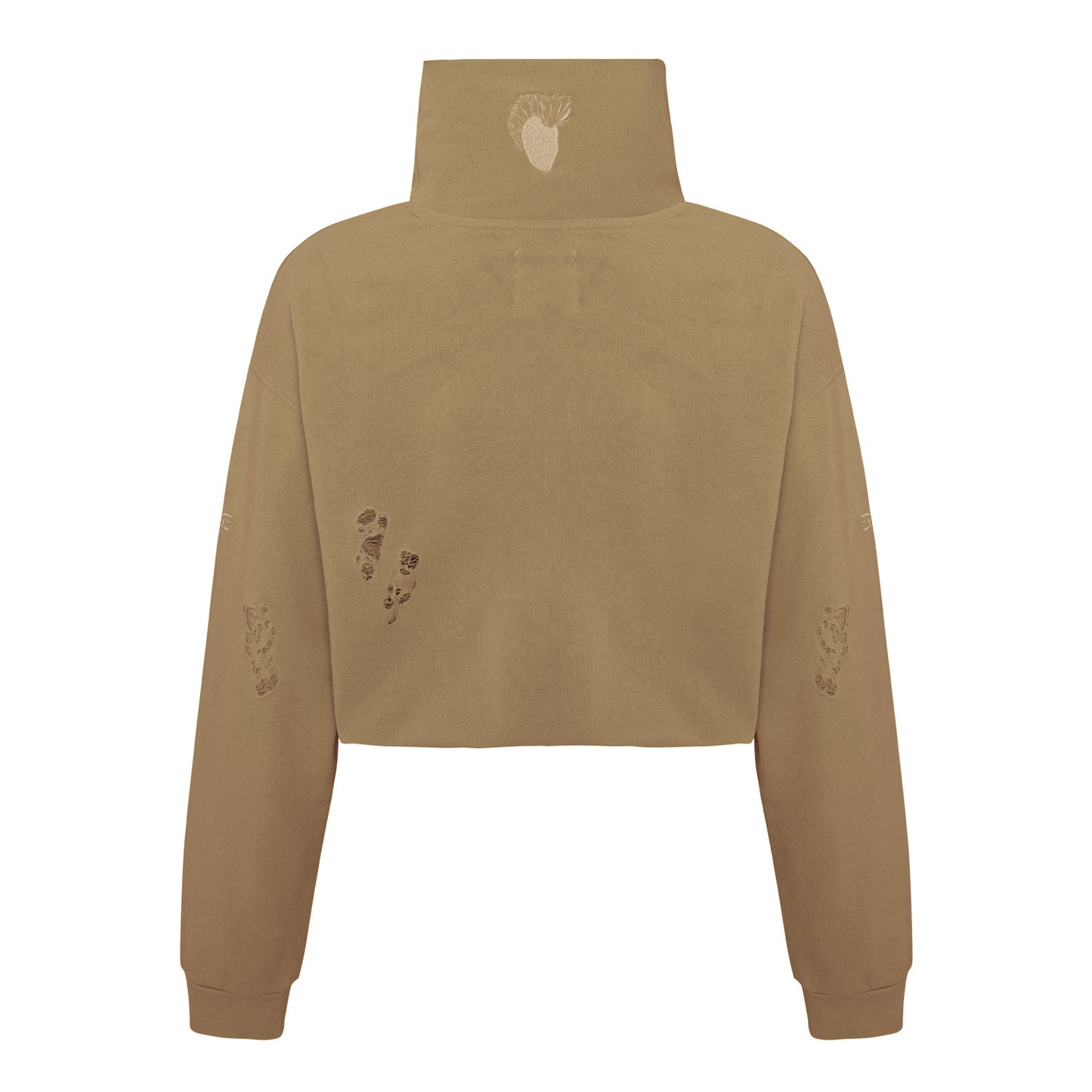 Boomerang Yırtık Detaylı Yüksek Yaka Sweatshirt