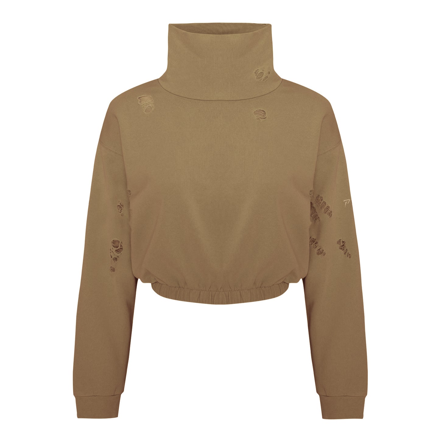 Boomerang Yırtık Detaylı Yüksek Yaka Sweatshirt