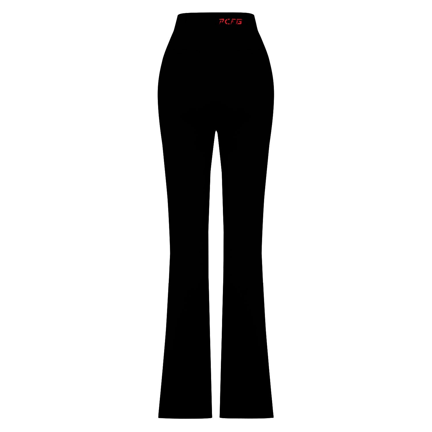 Cotton Flared Skinny Pant - Black