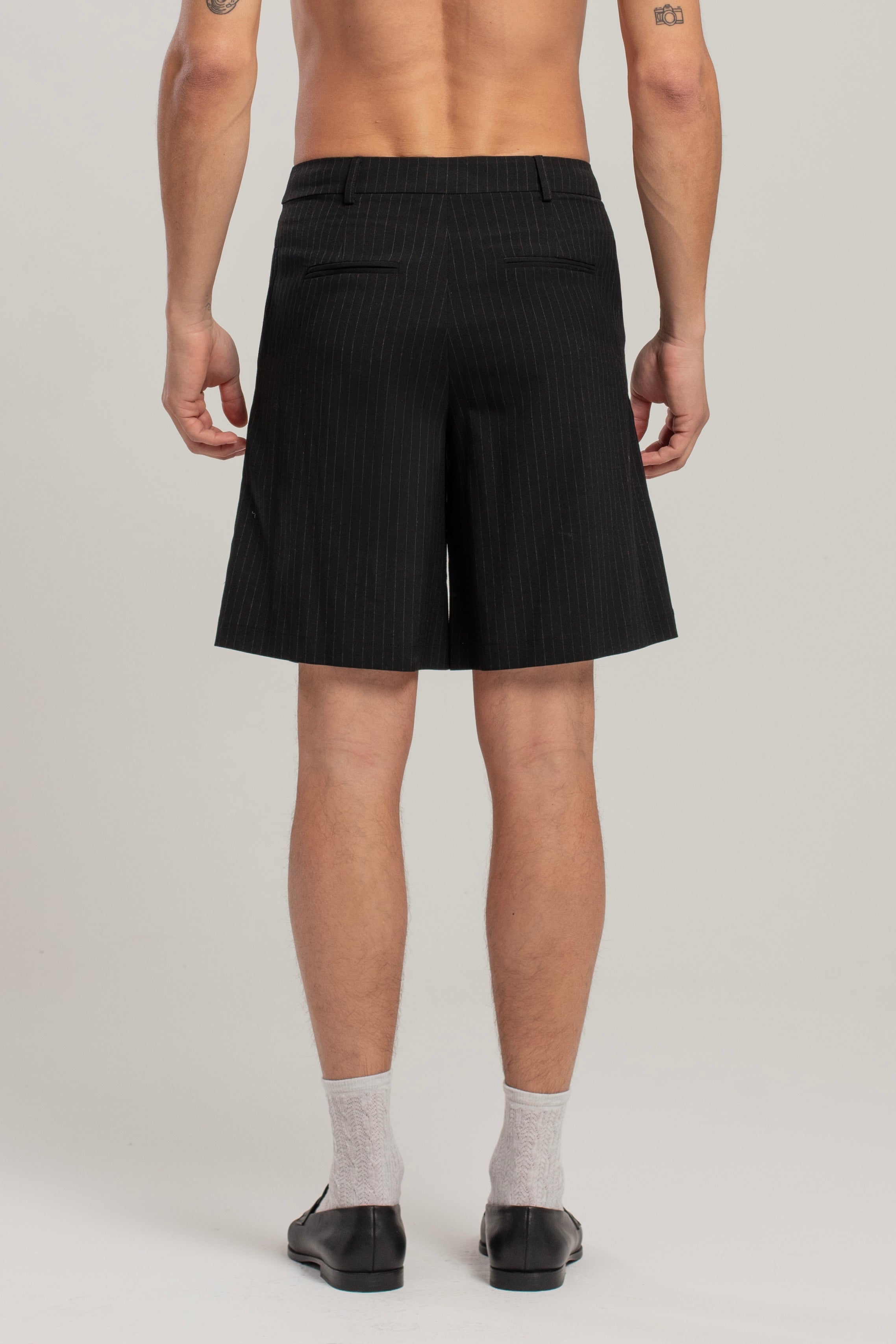 Free Heaven Striped Shorts - Jet Black