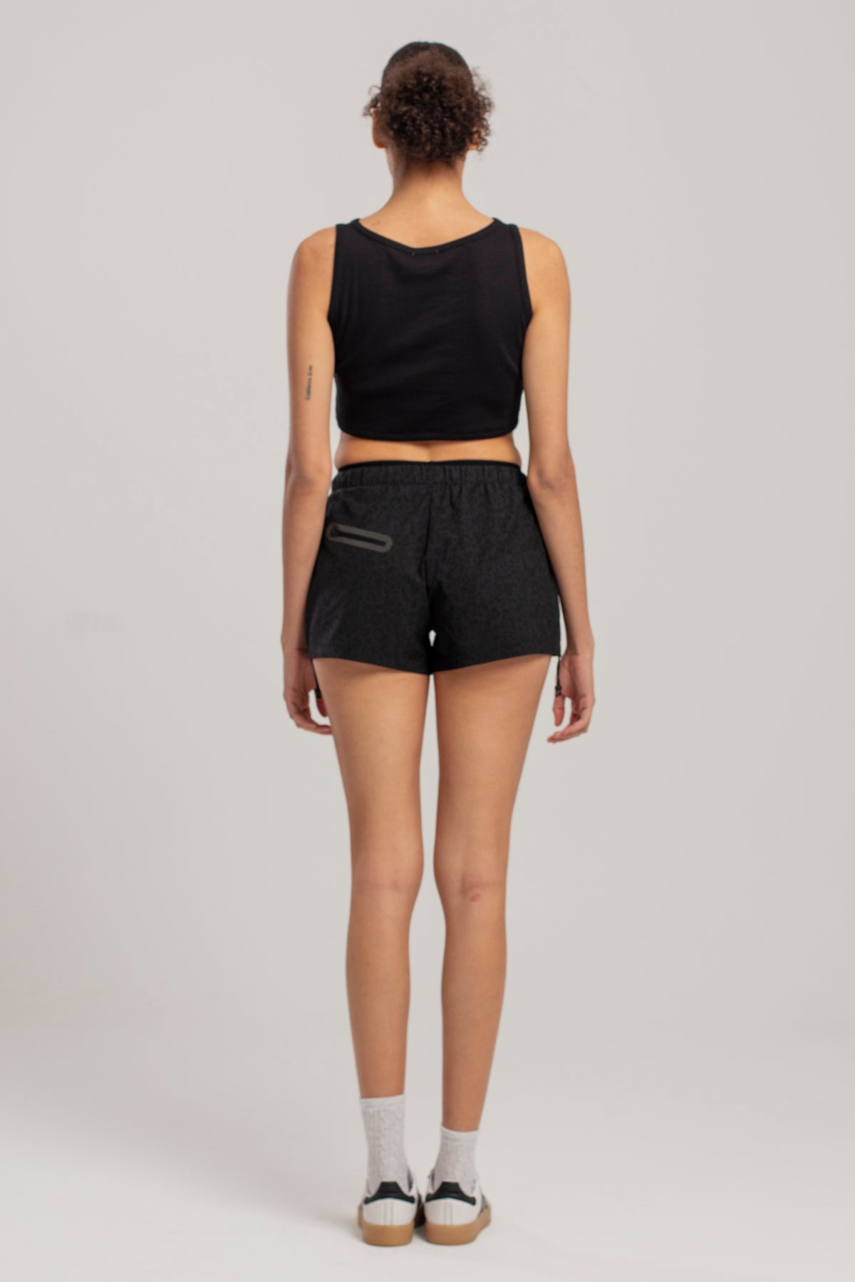 Free Heaven Leopard Track Suit Short - Black