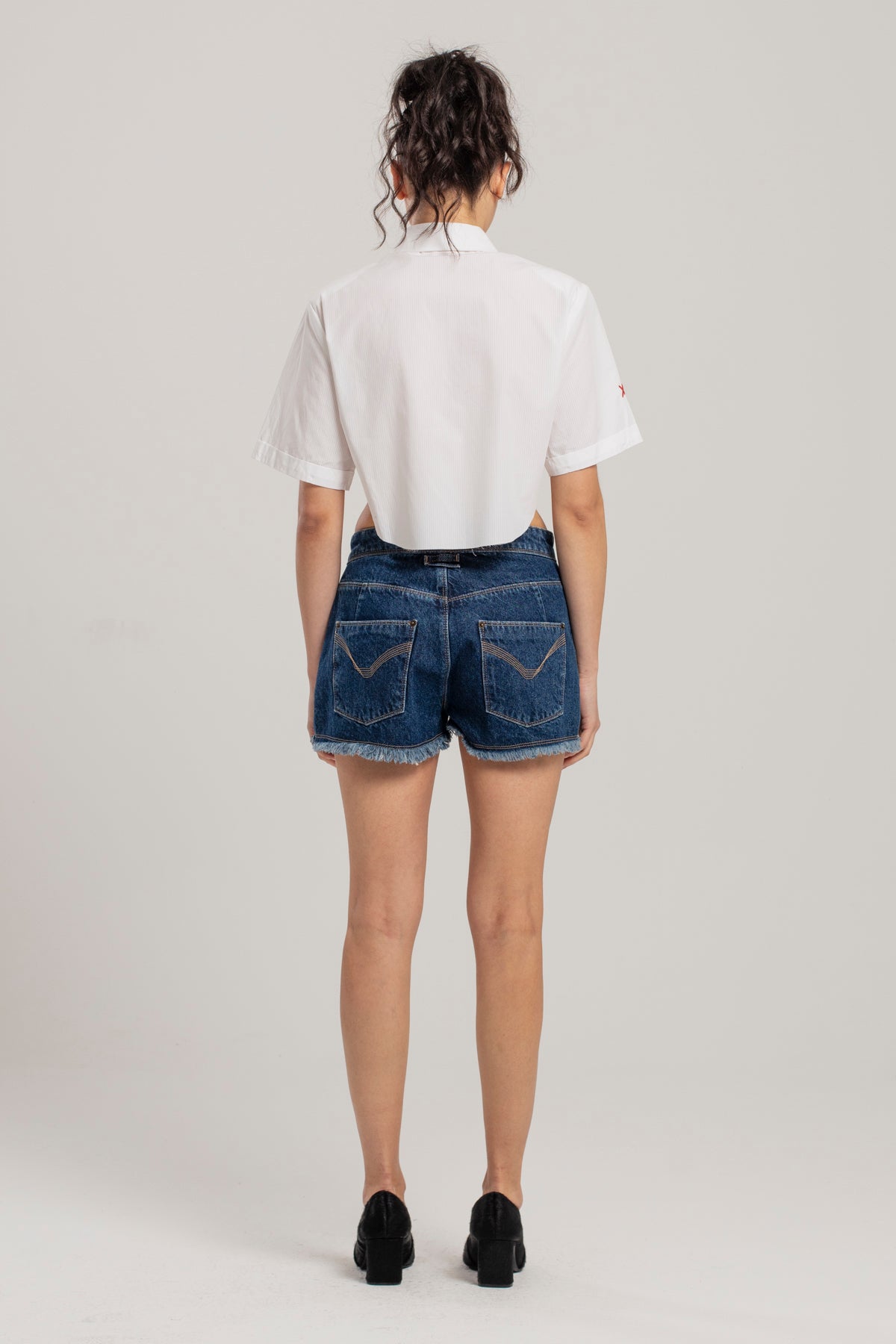 Free Heaven Shorts with Zipper Detail