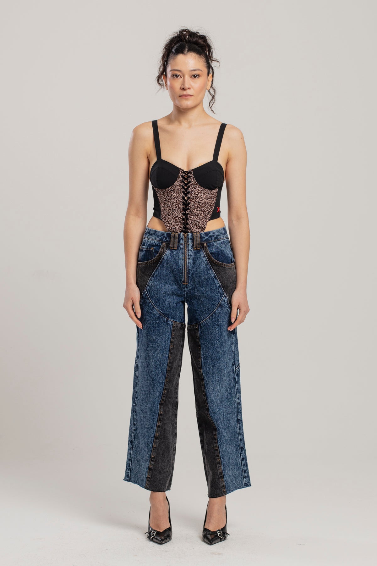 Free Heaven İki Renkli Kadın Jean