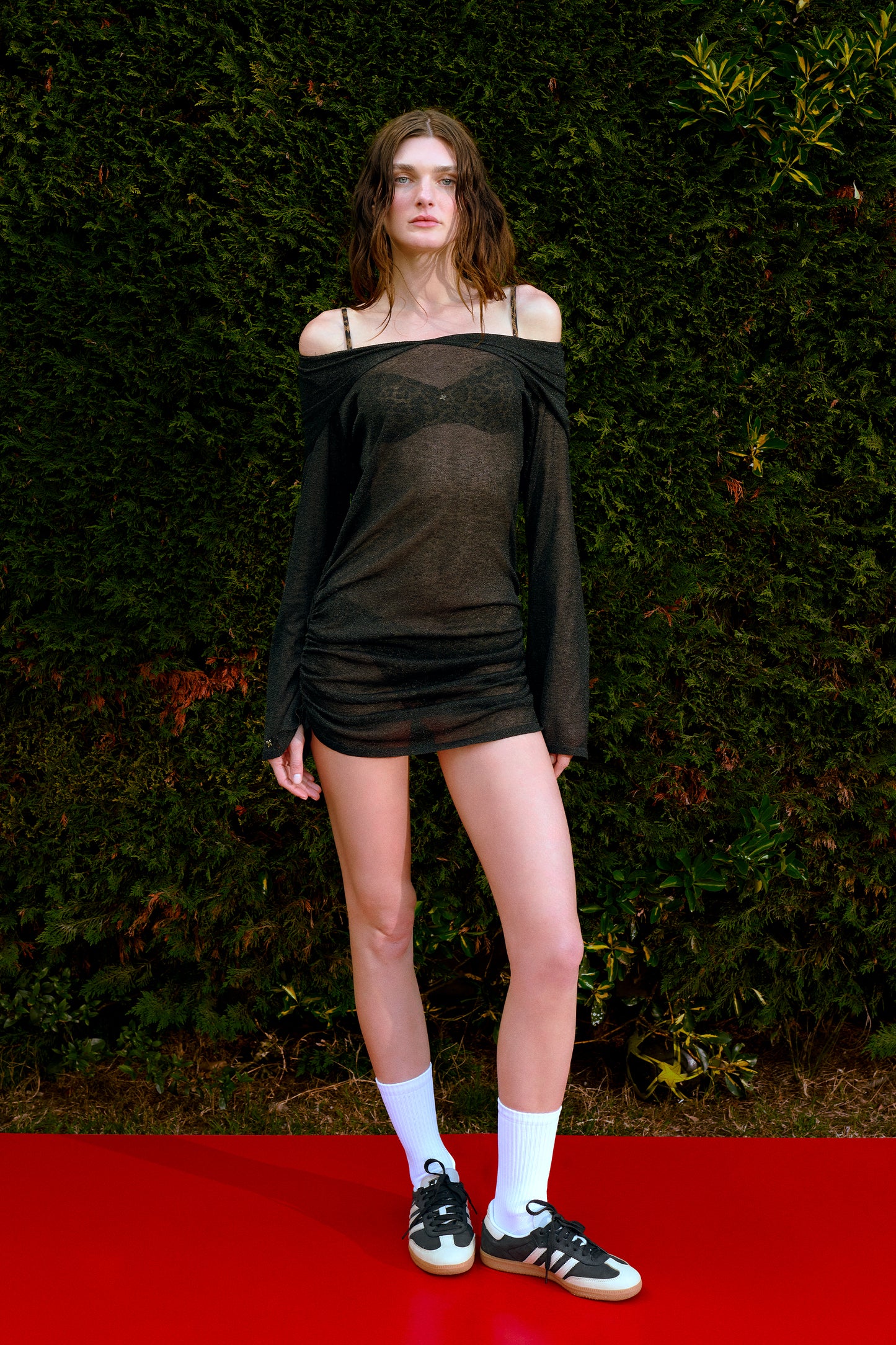 Solar Reflections Hooded Sheer Draped Beach Dress
