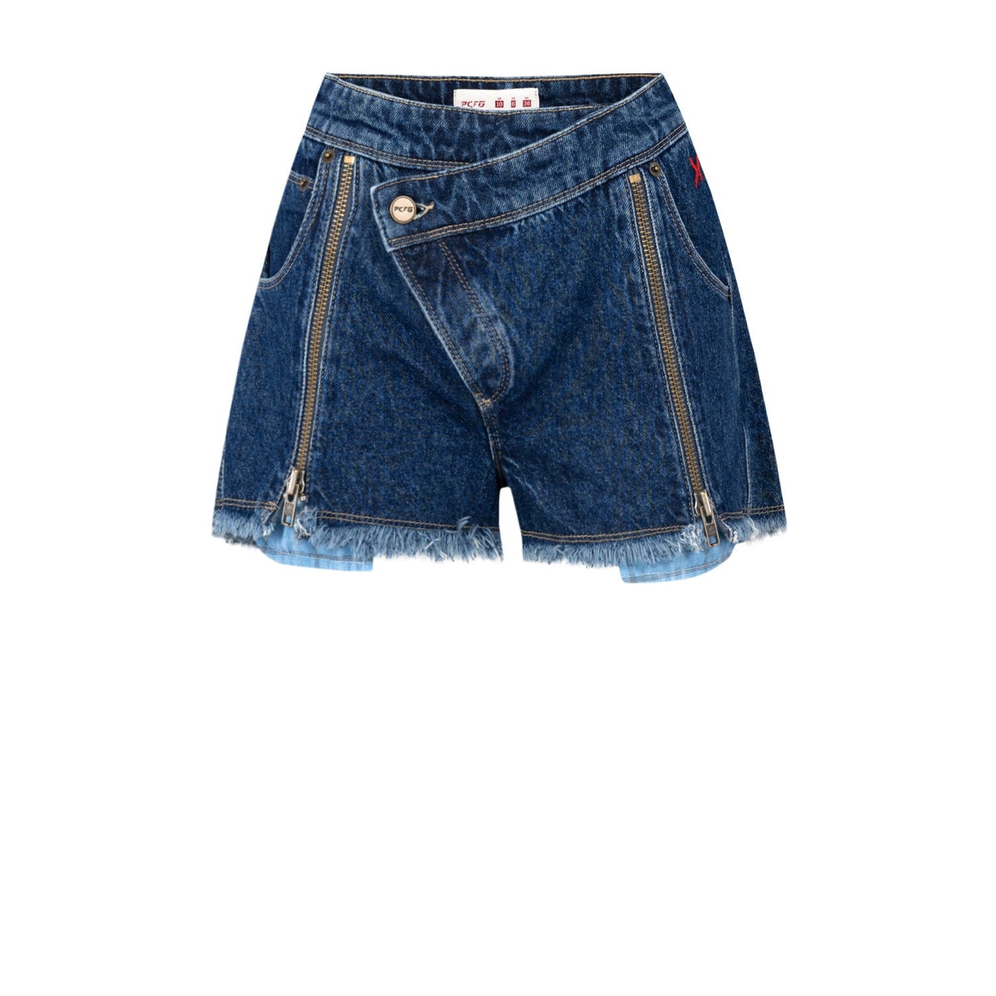 Free Heaven Shorts with Zipper Detail