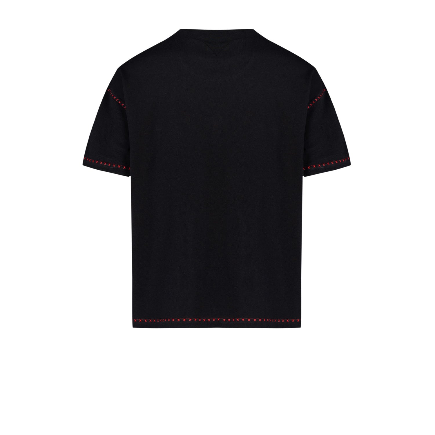Pure Cotton Free Heaven Crochet Men T-Shirt - Black