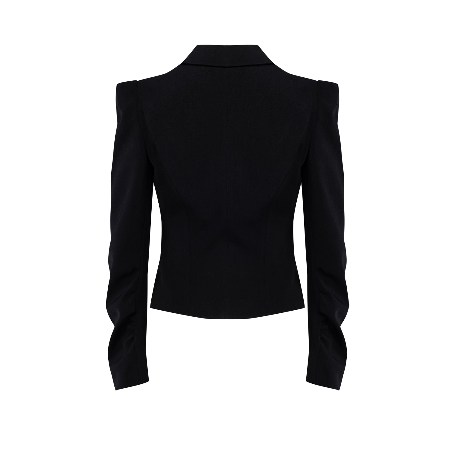WOOL BLEND YOUR *ITCH FITTED BLAZER JACKET - JET BLACK