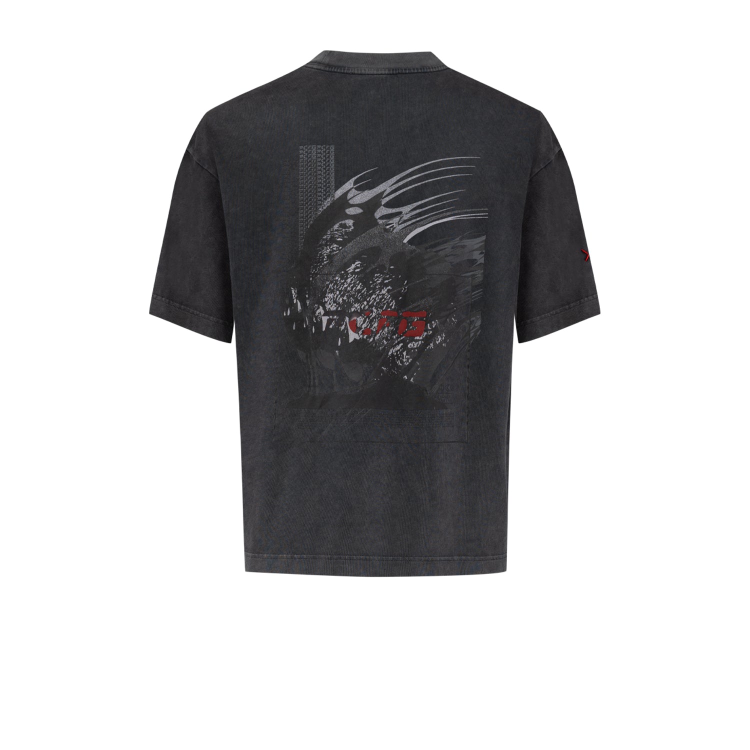 COTTON YOUR *ITCH ACID WASHED TSHIRT - JET BLACK