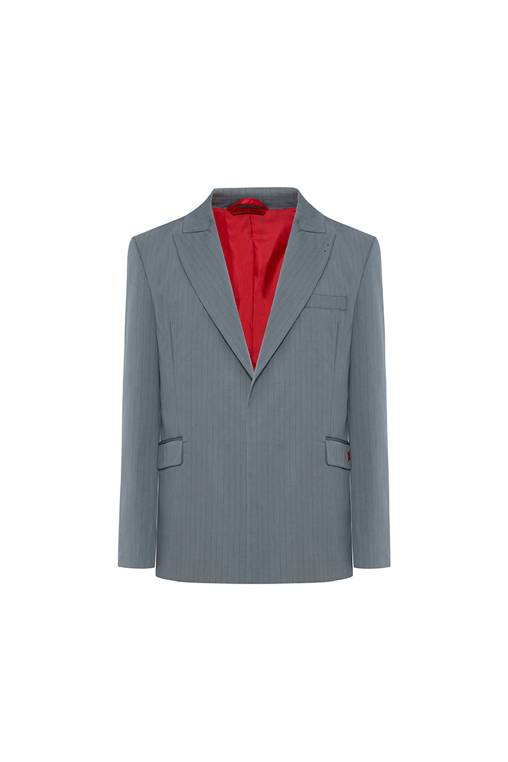 Day to Night in LA Striped Woven Blazer Jacket