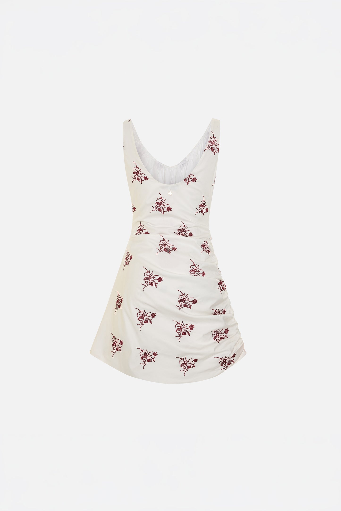 The Broderie Anglaise Edit Asymmetric Embroidered Mini Dress
