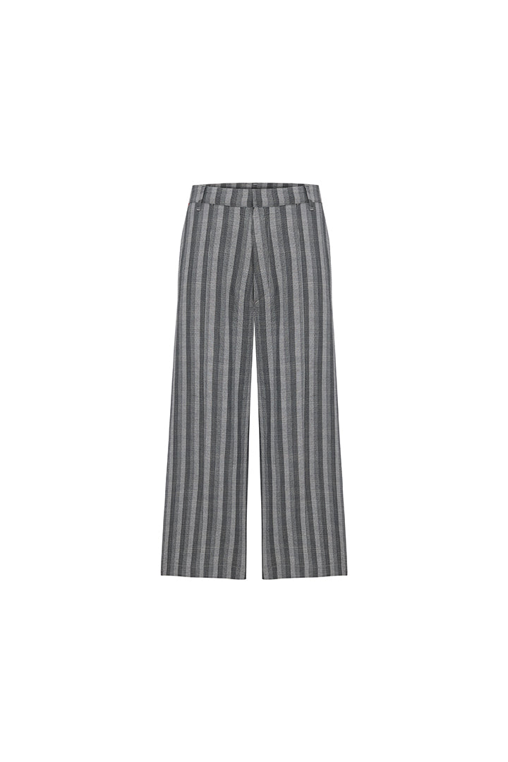 LINEN &amp; COTTON BLEND CHECKED WOVEN SHORT